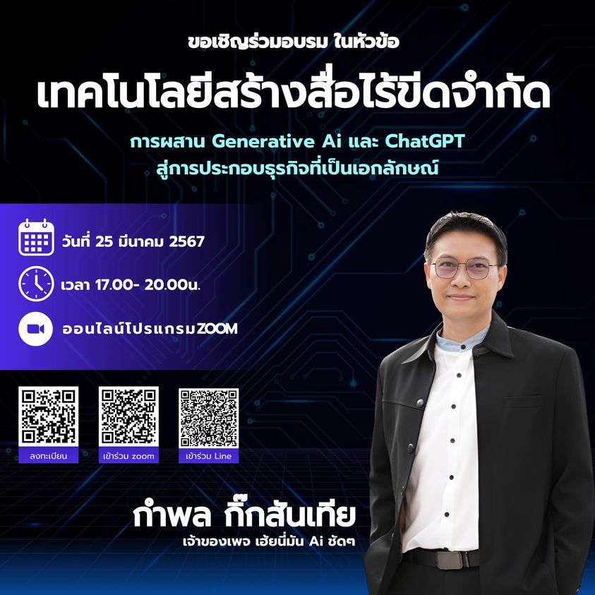 เทคโนโลยีสร้างสื่อไร้ขีดจำกัด: การผสาน Generative AI และ ChatGPT สู่การประกอบธุรกิจที่เป็นเอกลักษณ์